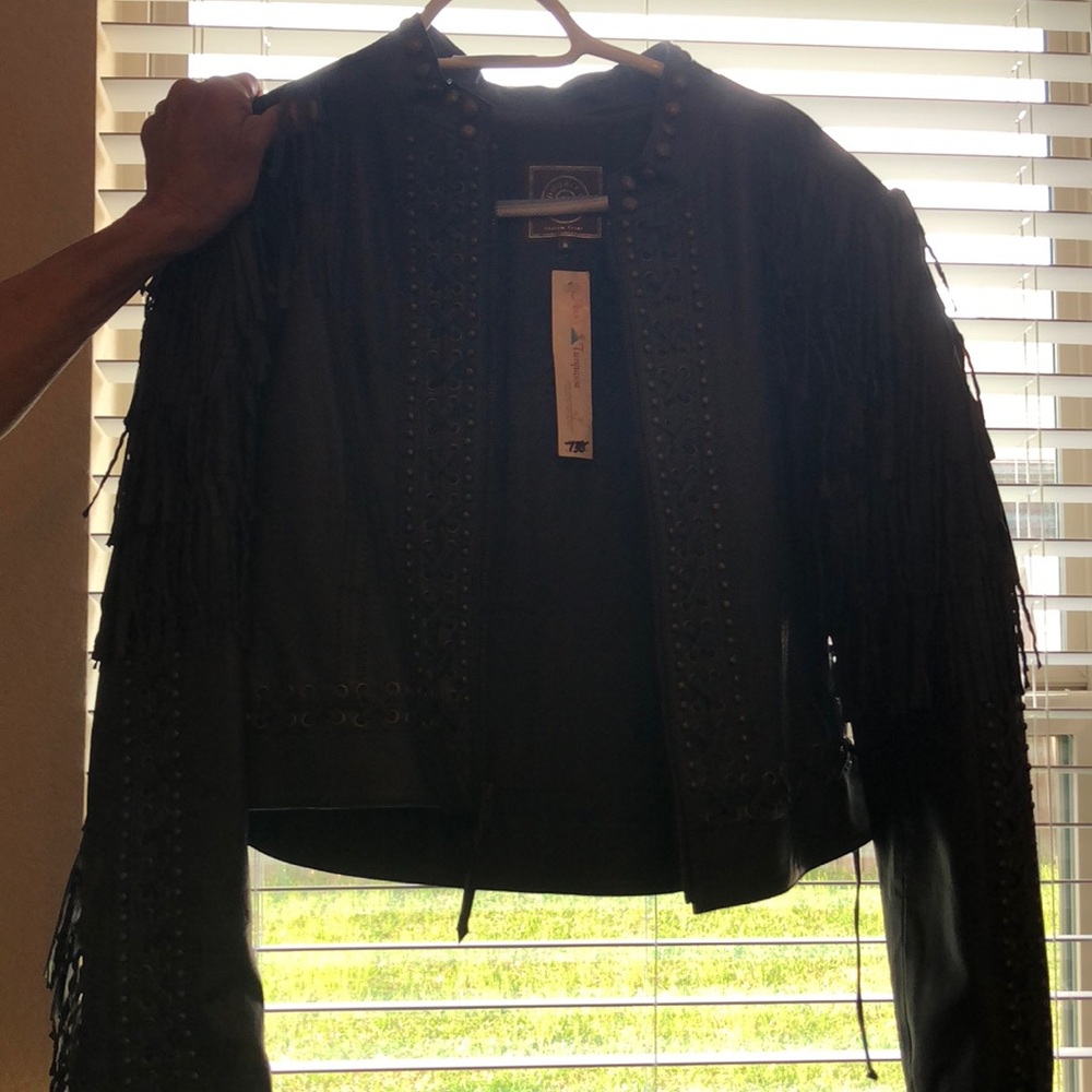 leather fringe jacket